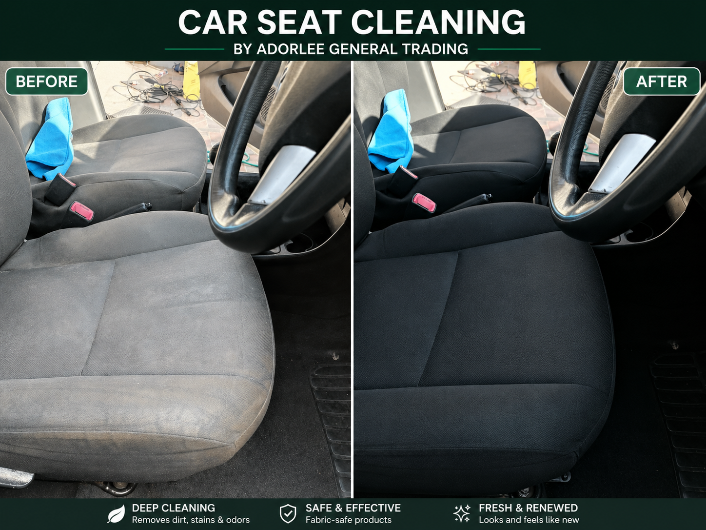 Car seats Cleaned